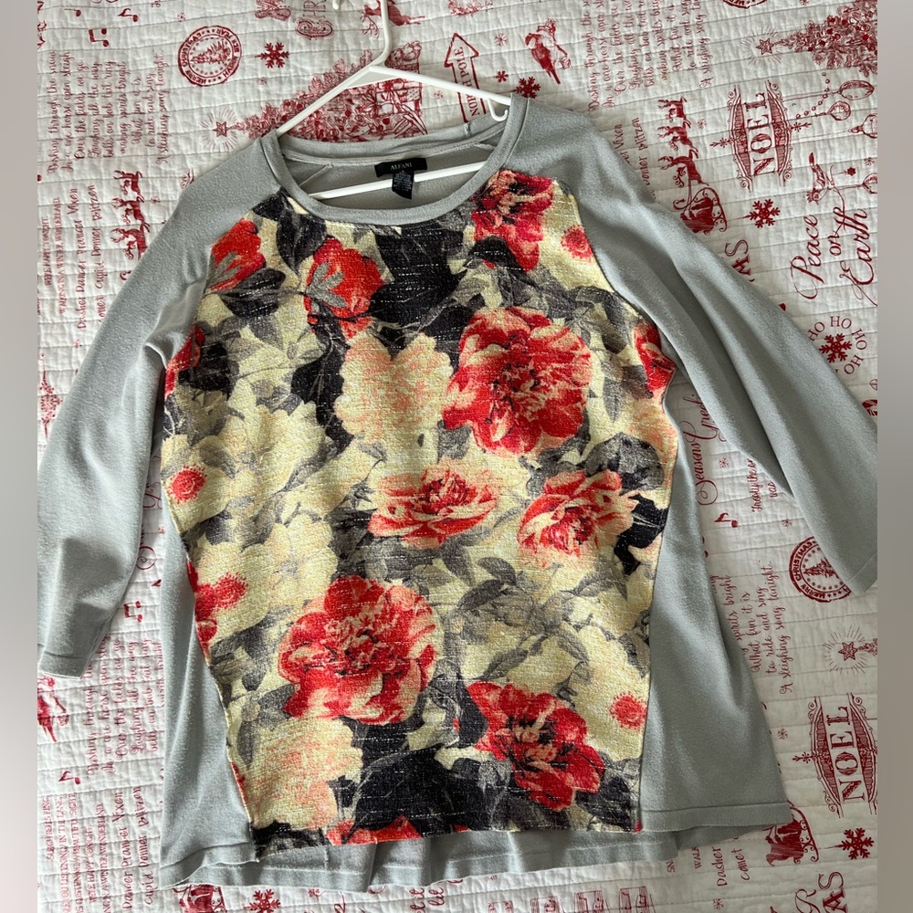 Floral sweater blouse